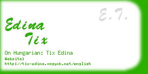 edina tix business card